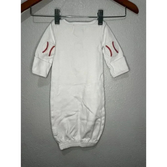 Mud Pie, Baby Boy Or Unisex 0-3 Month Baseball Gown - Picture 5 of 6
